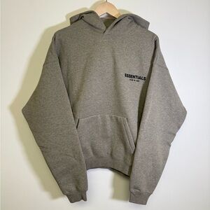 Essentials Heather Gray Men's Hoodie